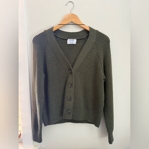 Old Navy Olive Relaxed Cardigan